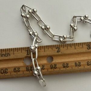 Unisex 925 silver necklace link chain 18 inches